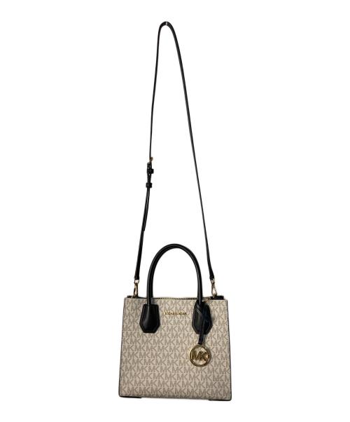 MICHAEL KORS（マイケルコース）MICHAEL KORS (マイケルコース) 2WAYショルダーバッグ/ショッパートート クロスボディ ミディアム - MKシグネチャー アイボリーの古着・服飾アイテム