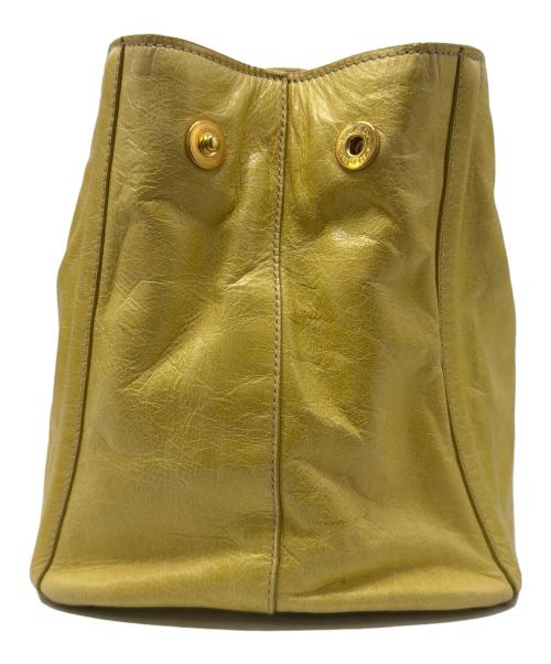 PRADA（プラダ）PRADA (プラダ) ヴィッテロシャイン2WAYバッグ イエローの古着・服飾アイテム