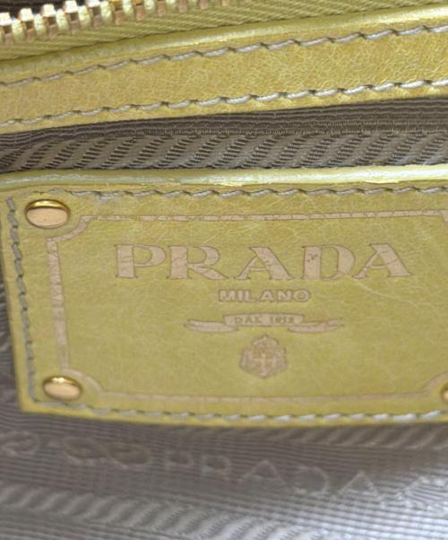 PRADA（プラダ）PRADA (プラダ) ヴィッテロシャイン2WAYバッグ イエローの古着・服飾アイテム