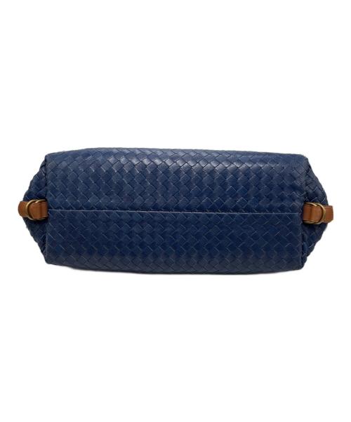 BOTTEGA VENETA（ボッテガベネタ）BOTTEGA VENETA (ボッテガベネタ) イントレチャートボーリングバッグ ブルーの古着・服飾アイテム