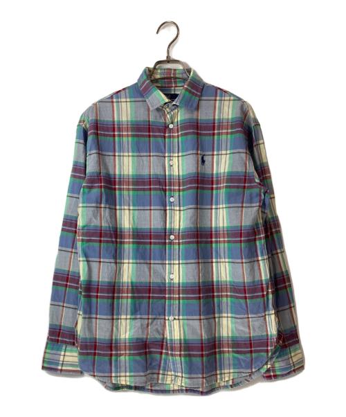 POLO RALPH LAUREN（ポロ・ラルフローレン）POLO RALPH LAUREN (ポロ・ラルフローレン) リラックスフィットチェックシャツ ブルー サイズ:Sの古着・服飾アイテム