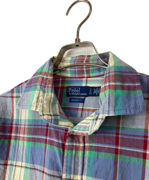 POLO RALPH LAUREN（ポロ・ラルフローレン）POLO RALPH LAUREN (ポロ・ラルフローレン) リラックスフィットチェックシャツ ブルー サイズ:Sの古着・服飾アイテム