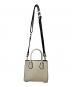 MICHAEL KORS (マイケルコース) Mercer Medium Leather Logo Tape/2WAYバッグ ホワイト：8000円