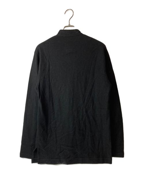REGULATION Yohji Yamamoto MEN（レギュレーション ヨウジヤマモト）REGULATION Yohji Yamamoto MEN (レギュレーション ヨウジヤマモト) ウール縮絨マオカラーシャツ ブラック サイズ:1の古着・服飾アイテム