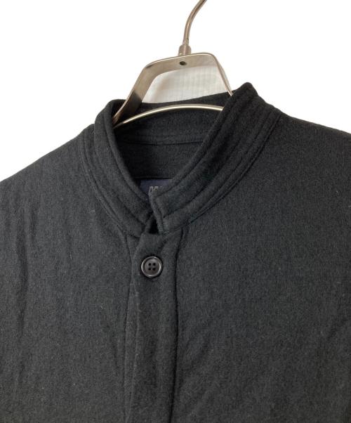 REGULATION Yohji Yamamoto MEN（レギュレーション ヨウジヤマモト）REGULATION Yohji Yamamoto MEN (レギュレーション ヨウジヤマモト) ウール縮絨マオカラーシャツ ブラック サイズ:1の古着・服飾アイテム