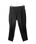 Yohji Yamamoto pour hommeヨウジヤマモト プールオム）の古着「18AW ストレッチパンツ」｜ブラック