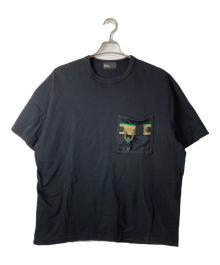 KOLOR（カラー）の古着「メッシュポケット切替Tシャツ」｜ブラック
