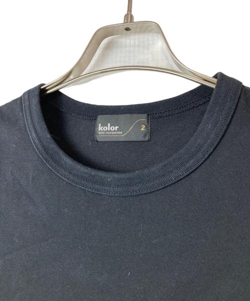 KOLOR（カラー）KOLOR (カラー) メッシュポケット切替Tシャツ ブラック サイズ:2の古着・服飾アイテム
