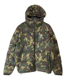 RLX RALPH LAUREN（アールエルエックスラルフローレン）の古着「カモ柄ダウンジャケットT」｜グリーン