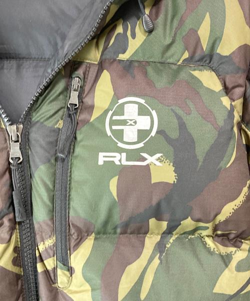 RLX RALPH LAUREN（アールエルエックスラルフローレン）RLX RALPH LAUREN (アールエルエックスラルフローレン) カモ柄ダウンジャケットT グリーン サイズ:SIZE Sの古着・服飾アイテム