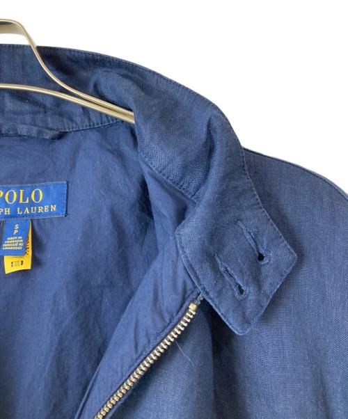 POLO RALPH LAUREN（ポロ・ラルフローレン）POLO RALPH LAUREN (ポロ・ラルフローレン) リネンハリントンジャケット ネイビー サイズ:Sの古着・服飾アイテム