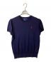 POLO RALPH LAUREN（ポロ・ラルフローレン）の古着「PIMA COTTON半袖ニット」｜ネイビー