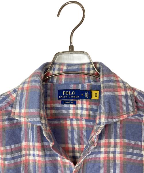 POLO RALPH LAUREN（ポロ・ラルフローレン）POLO RALPH LAUREN (ポロ・ラルフローレン) クラシックフィット チェックシャツ ブルー サイズ:Ｍの古着・服飾アイテム