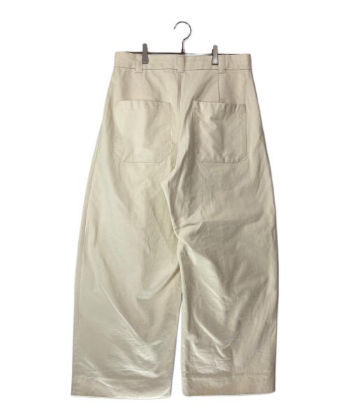 STUDIO NICHOLSON（スタジオ ニコルソン）STUDIO NICHOLSON (スタジオ ニコルソン) ピーチスキンコットンツイルワイドパンツ ベージュ サイズ:Mの古着・服飾アイテム
