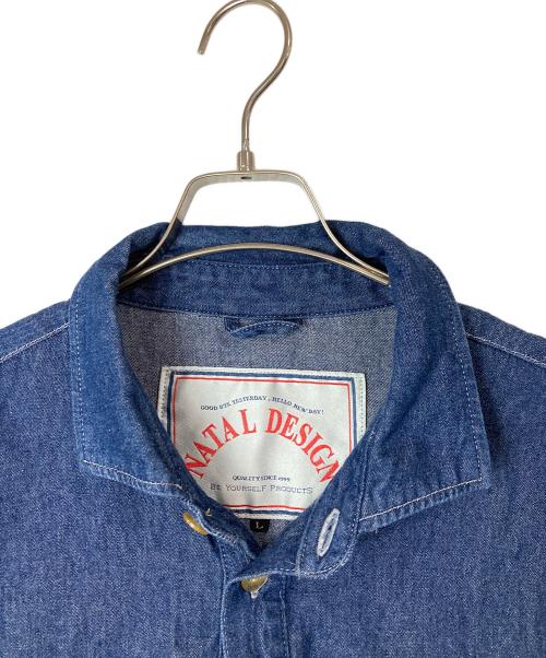 NATAL DESIGN（ネイタルデザイン）NATAL DESIGN (ネイタルデザイン) プルオーバーデニムシャツ ネイビー サイズ:Ｌの古着・服飾アイテム