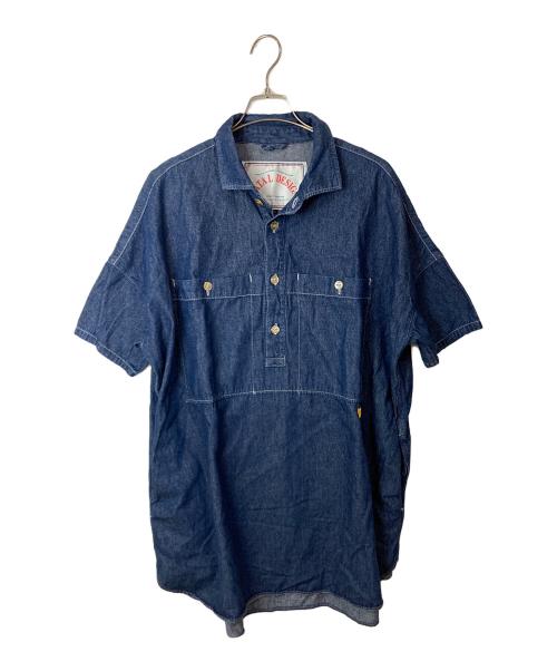 NATAL DESIGN（ネイタルデザイン）NATAL DESIGN (ネイタルデザイン) プルオーバーデニムシャツ ネイビー サイズ:Ｌの古着・服飾アイテム