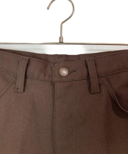 LEVI'S（リーバイス）LEVI'S (リーバイス) ヘリンボーンブーツカットパンツ ブラウン サイズ:35×30の古着・服飾アイテム