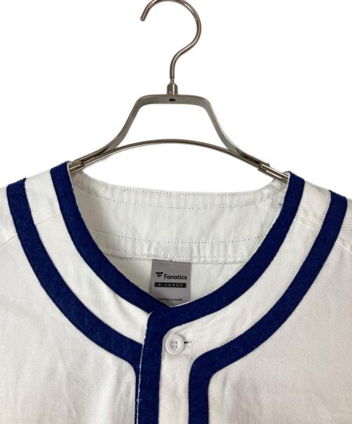 GENUINE MERCHANDISE（ジェニュイン マーチャンダイズ）GENUINE MERCHANDISE (ジェニュイン マーチャンダイズ) Fanatics MLB NEW YORK YANKEES COOPERSTOWN BASEBALL SHIRT ホワイト サイズ:XLの古着・服飾アイテム