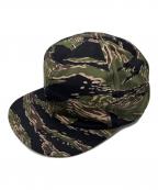 THE H.W.DOG&CO.エイチダブリュードッグアンドコー）の古着「MILITARY TRUCKER CAP/D-00900」｜カーキ×ベージュ