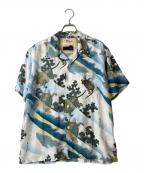 Sun Surf×葛飾北斎サンサーフ×カツシカホクサイ）の古着「SPECIAL EDITION “亀” アロハシャツ」｜ホワイト×ブルー