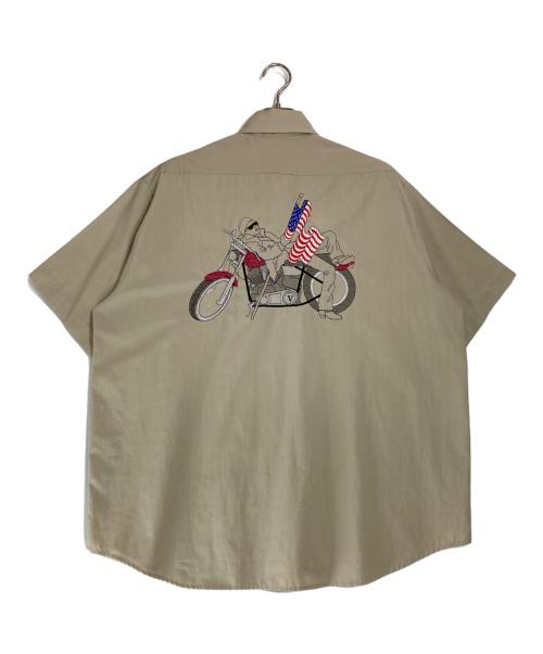 KING LOUIE（キングルイ）KING LOUIE (キングルイ) エポレット ボーリングシャツ ベージュ サイズ:XLの古着・服飾アイテム