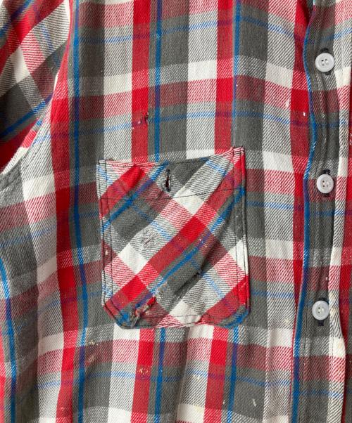 PENNEYS（ペニーズ）penneys (ペニーズ) ヴィンテージ半袖チェックシャツ レッド サイズ:Ⅿの古着・服飾アイテム