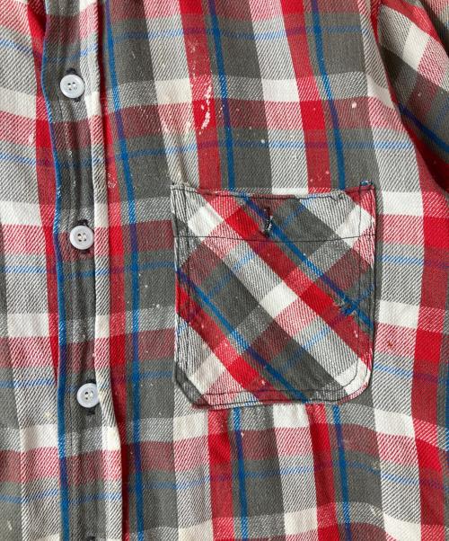 PENNEYS（ペニーズ）penneys (ペニーズ) ヴィンテージ半袖チェックシャツ レッド サイズ:Ⅿの古着・服飾アイテム