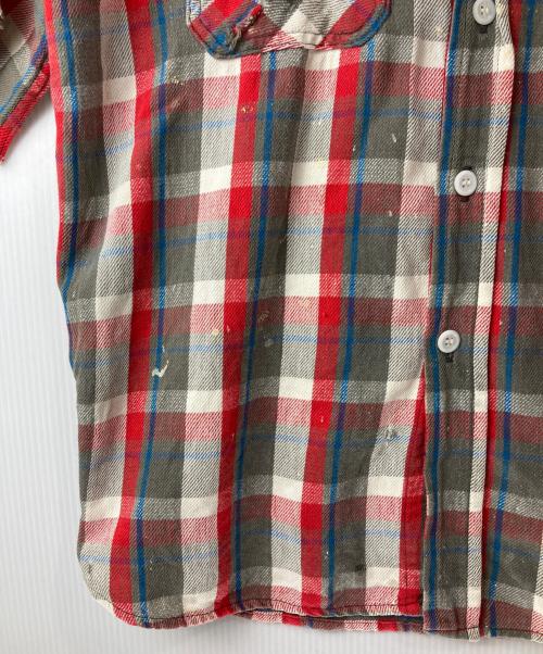 PENNEYS（ペニーズ）penneys (ペニーズ) ヴィンテージ半袖チェックシャツ レッド サイズ:Ⅿの古着・服飾アイテム