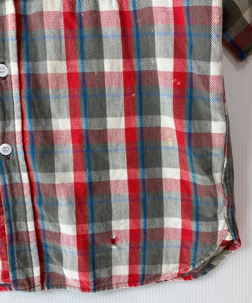 PENNEYS（ペニーズ）penneys (ペニーズ) ヴィンテージ半袖チェックシャツ レッド サイズ:Ⅿの古着・服飾アイテム