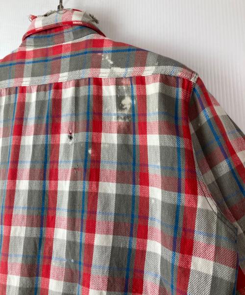 PENNEYS（ペニーズ）penneys (ペニーズ) ヴィンテージ半袖チェックシャツ レッド サイズ:Ⅿの古着・服飾アイテム