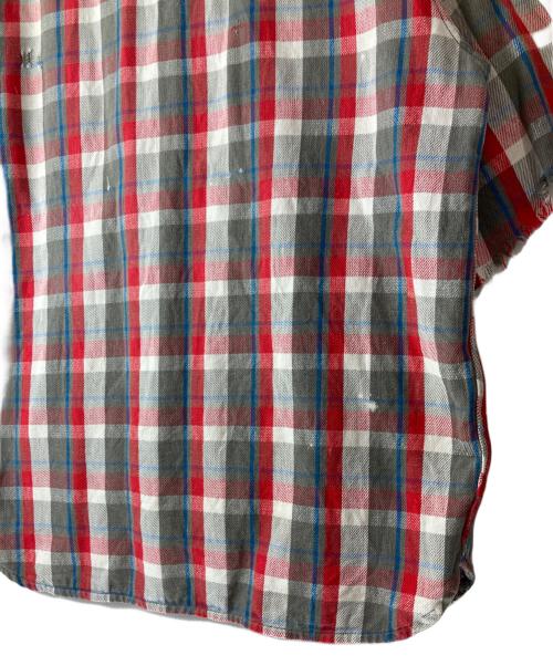 PENNEYS（ペニーズ）penneys (ペニーズ) ヴィンテージ半袖チェックシャツ レッド サイズ:Ⅿの古着・服飾アイテム
