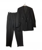 GIANNI VERSACEジャンニ・ヴェルサーチ）の古着「裏地メデューサ柄ダブルジャケットセットアップ」｜ブラック