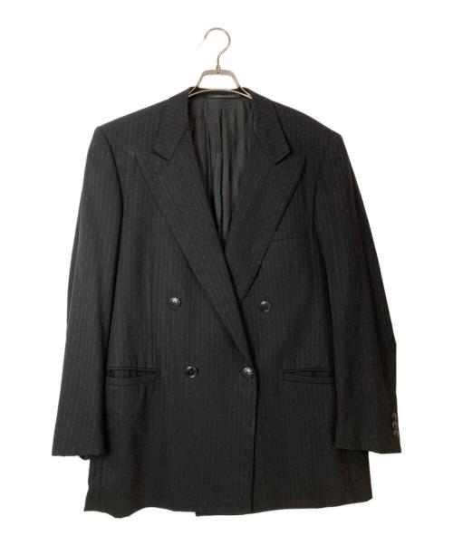 GIANNI VERSACE（ジャンニ・ヴェルサーチ）GIANNI VERSACE (ジャンニ・ヴェルサーチ) 裏地メデューサ柄ダブルジャケットセットアップ ブラック サイズ:Lの古着・服飾アイテム
