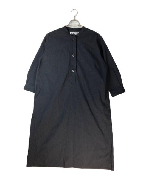 MHL（マーガレットハウエル）MHL (マーガレットハウエル) コットンウールツイル ワンピース ブラック サイズ:1の古着・服飾アイテム