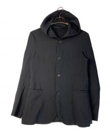 EMPORIO ARMANI（エンポリオ アルマーニ）の古着「フーデッドシャツジャケット」｜ブラック