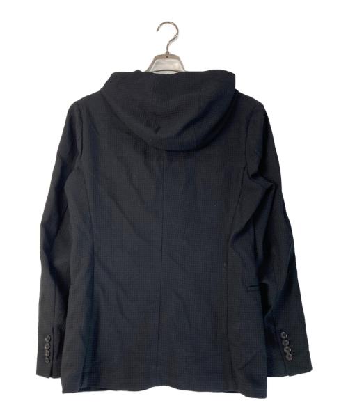EMPORIO ARMANI（エンポリオ アルマーニ）EMPORIO ARMANI (エンポリオ アルマーニ) フーデッドシャツジャケット ブラック サイズ:50の古着・服飾アイテム