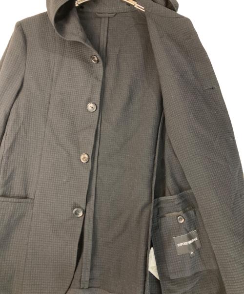 EMPORIO ARMANI（エンポリオ アルマーニ）EMPORIO ARMANI (エンポリオ アルマーニ) フーデッドシャツジャケット ブラック サイズ:50の古着・服飾アイテム