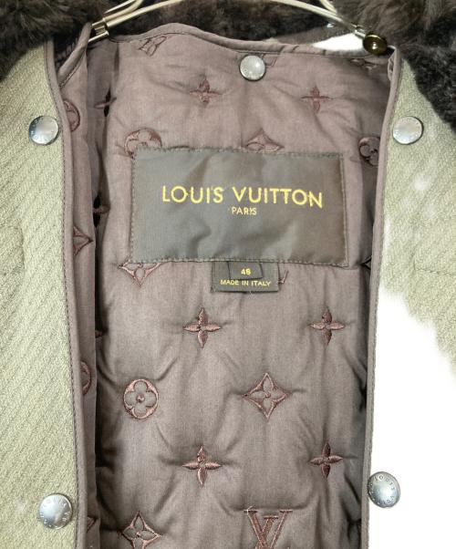 LOUIS VUITTON（ルイ ヴィトン）LOUIS VUITTON (ルイ ヴィトン) モノグラムライナー付きダッフルコート グレー サイズ:48の古着・服飾アイテム