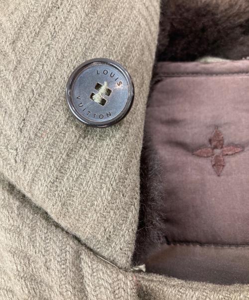 LOUIS VUITTON（ルイ ヴィトン）LOUIS VUITTON (ルイ ヴィトン) モノグラムライナー付きダッフルコート グレー サイズ:48の古着・服飾アイテム