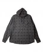 SUPREME×NUMBER (N)INEシュプリーム×ナンバーナイン）の古着「Hooded Flannel Shirt」｜ブラック