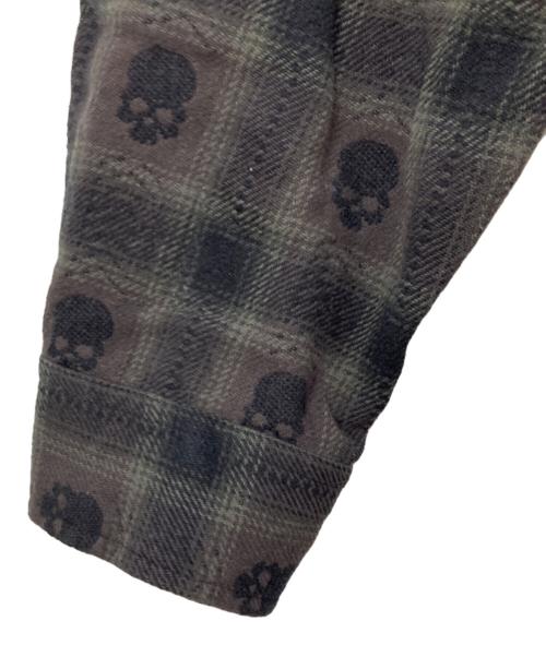 SUPREME（シュプリーム）Supreme (シュプリーム) NUMBER (N)INE (ナンバーナイン) Hooded Flannel Shirt ブラック サイズ:XLの古着・服飾アイテム