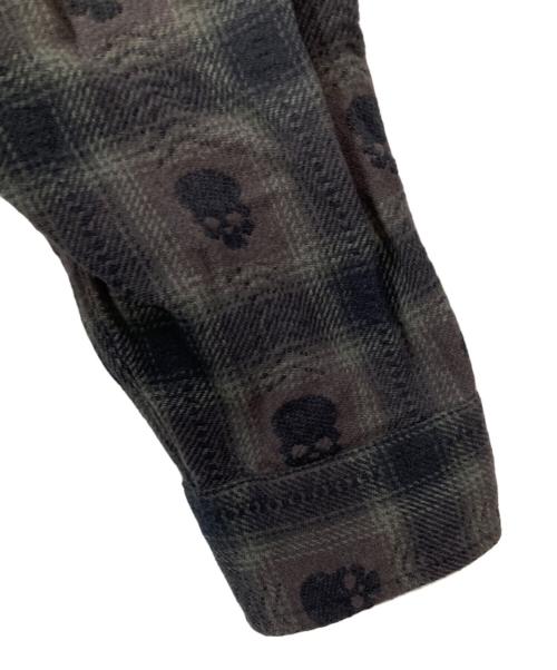 SUPREME（シュプリーム）Supreme (シュプリーム) NUMBER (N)INE (ナンバーナイン) Hooded Flannel Shirt ブラック サイズ:XLの古着・服飾アイテム