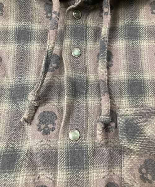 SUPREME（シュプリーム）Supreme (シュプリーム) NUMBER (N)INE (ナンバーナイン) Hooded Flannel Shirt ブラック サイズ:XLの古着・服飾アイテム