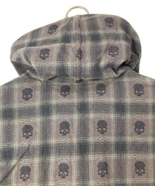 SUPREME（シュプリーム）Supreme (シュプリーム) NUMBER (N)INE (ナンバーナイン) Hooded Flannel Shirt ブラック サイズ:XLの古着・服飾アイテム