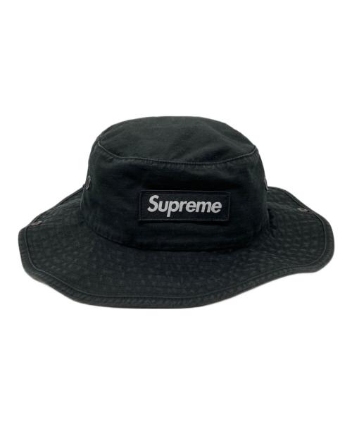 SUPREME（シュプリーム）SUPREME (シュプリーム) 23FW Military Boonie Box Logo バケットハット ブラックの古着・服飾アイテム