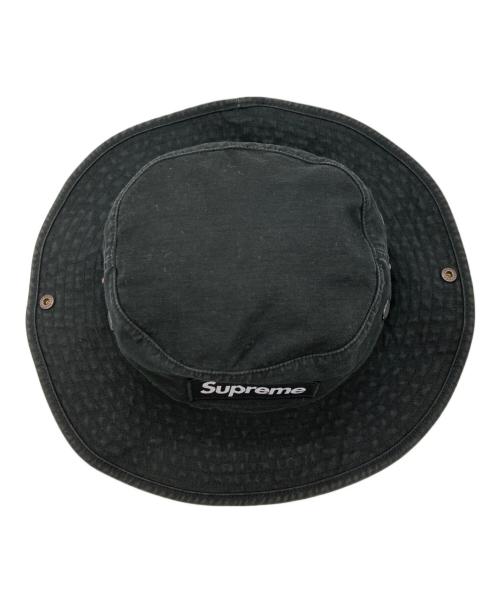 SUPREME（シュプリーム）SUPREME (シュプリーム) 23FW Military Boonie Box Logo バケットハット ブラックの古着・服飾アイテム
