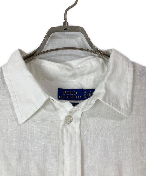 POLO RALPH LAUREN（ポロ・ラルフローレン）POLO RALPH LAUREN (ポロ・ラルフローレン) クラシックフィットリネンシャツ ホワイト サイズ:XLの古着・服飾アイテム