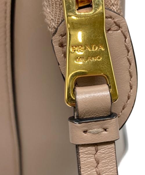 PRADA（プラダ）PRADA (プラダ) サフィアーノ+ソフト C 2WAYハンドバッグ ベージュピンクの古着・服飾アイテム