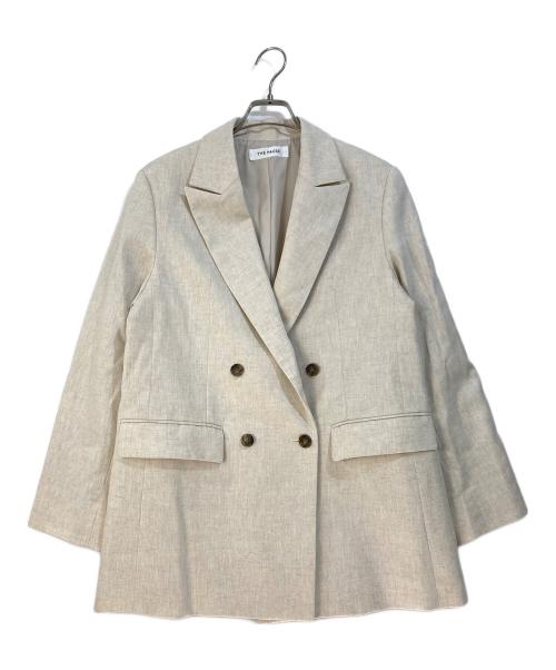THE PAUSE（ザポーズ）THE PAUSE (ザポーズ) コットンリネンダブルジャケット ベージュ サイズ:Fの古着・服飾アイテム
