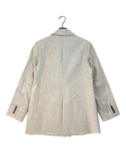 THE PAUSE（ザポーズ）THE PAUSE (ザポーズ) コットンリネンダブルジャケット ベージュ サイズ:Fの古着・服飾アイテム